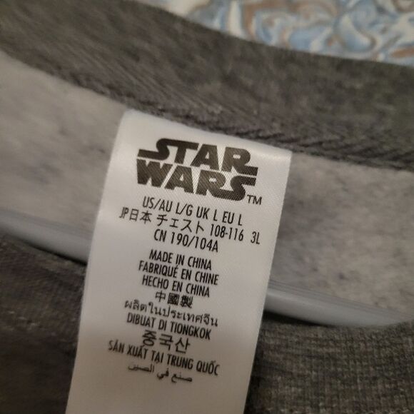 Star Wars Disney Parks Pizza Smuggler Sweatshirt Gray Excellent Large - Picture 6 of 6
